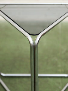 Chrome Triangle Side Table
