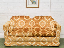 Load image into Gallery viewer, 1970s Velvet Damask loveseat  Sofa

