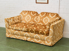 Load image into Gallery viewer, 1970s Velvet Damask loveseat  Sofa
