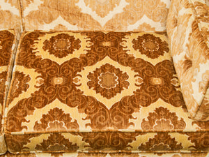 1970s Velvet Damask loveseat  Sofa