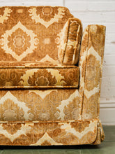 Load image into Gallery viewer, 1970s Velvet Damask loveseat  Sofa
