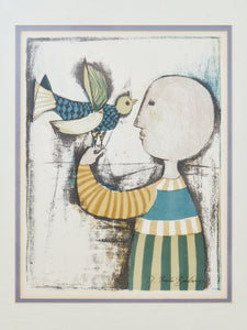 Graciela Rodo Boulanger Signed Lithograph Titled Les Oiseaux
