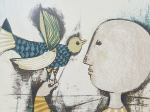 Graciela Rodo Boulanger Signed Lithograph Titled Les Oiseaux