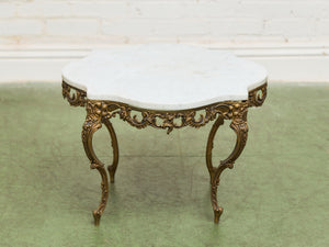 French Louis XV Marble Coffee/End Side Table