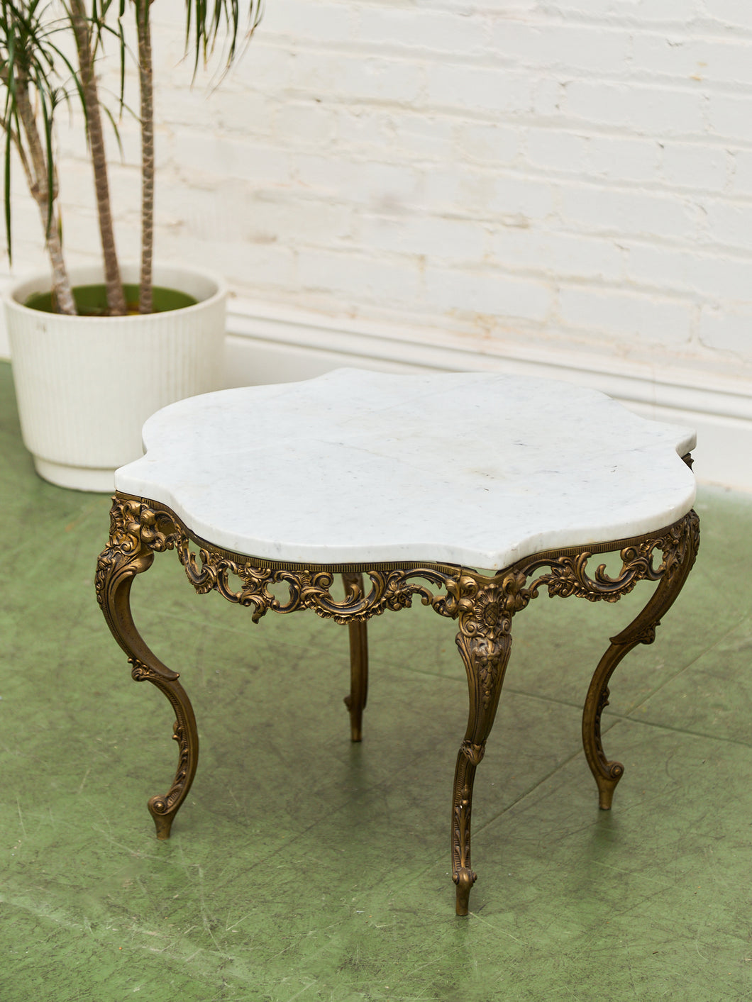 French Louis XV Marble Coffee/End Side Table