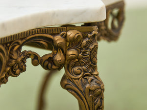 French Louis XV Marble Coffee/End Side Table