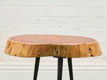 Load image into Gallery viewer, Live Edge Wood Slab Side Table with Hairpin Legs
