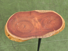 Load image into Gallery viewer, Live Edge Wood Slab Side Table with Hairpin Legs
