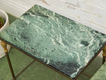 Load image into Gallery viewer, Antique French Napoleonic Style, Green Marble Topped Gilt Bronze Nesting Tables
