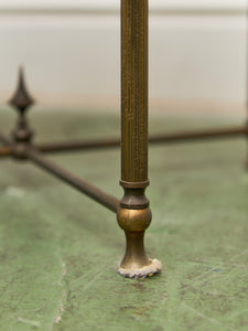 Antique French Napoleonic Style, Green Marble Topped Gilt Bronze Nesting Tables
