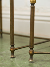 Load image into Gallery viewer, Antique French Napoleonic Style, Green Marble Topped Gilt Bronze Nesting Tables
