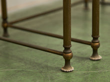 Load image into Gallery viewer, Antique French Napoleonic Style, Green Marble Topped Gilt Bronze Nesting Tables
