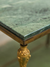 Load image into Gallery viewer, Antique French Napoleonic Style, Green Marble Topped Gilt Bronze Nesting Tables
