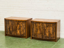 Load image into Gallery viewer, Brutalist Pueblo Pair of Nightstands by Lane
