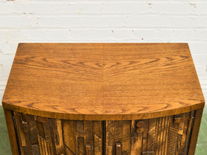 Brutalist Pueblo Pair of Nightstands by Lane