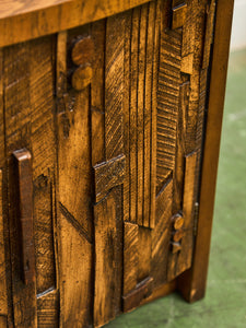 Brutalist Pueblo Pair of Nightstands by Lane