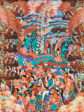 Load image into Gallery viewer, Balinese Tempera on Canvas Figural Folk/Village Scenes Painting by IMD Teblin of Penestanan Kelod
