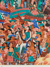 Load image into Gallery viewer, Balinese Tempera on Canvas Figural Folk/Village Scenes Painting by IMD Teblin of Penestanan Kelod

