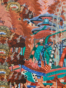 Balinese Tempera on Canvas Figural Folk/Village Scenes Painting by IMD Teblin of Penestanan Kelod