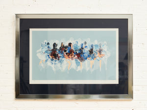 Large Ballerinas Dancing Lithograph Artwork Signed Hilda Rindom