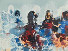 Load image into Gallery viewer, Large Ballerinas Dancing Lithograph Artwork Signed Hilda Rindom
