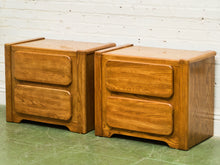 Load image into Gallery viewer, 70’s Chunky Pair of Boho Nightstands
