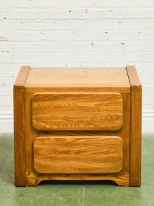 70’s Chunky Pair of Boho Nightstands