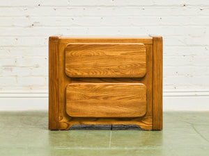 70’s Chunky Pair of Boho Nightstands