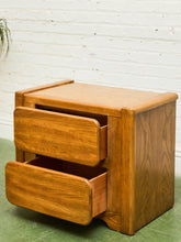 Load image into Gallery viewer, 70’s Chunky Pair of Boho Nightstands
