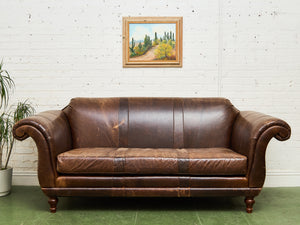 Leather Distressed Sofa