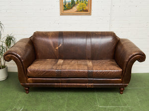 Leather Distressed Sofa
