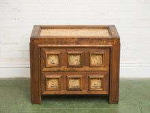 Load image into Gallery viewer, Brutalist Oak and Cork Pair of Nightstands
