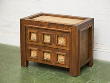 Load image into Gallery viewer, Brutalist Oak and Cork Pair of Nightstands
