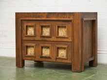 Load image into Gallery viewer, Brutalist Oak and Cork Pair of Nightstands
