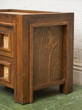 Load image into Gallery viewer, Brutalist Oak and Cork Pair of Nightstands
