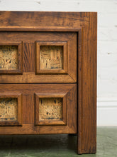 Load image into Gallery viewer, Brutalist Oak and Cork Pair of Nightstands
