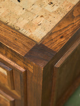 Load image into Gallery viewer, Brutalist Oak and Cork Pair of Nightstands
