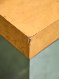 Milo Baughman Burlwood and Chrome Coffee Table