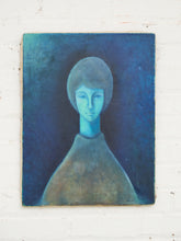 Load image into Gallery viewer, 1960 Original Oil Painting The Blue Gaze
