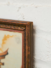 Load image into Gallery viewer, Vintage Japan Silk Hand Embroidered Tapestry Torii Shinto Shrine Gate &amp; Minks Bridge
