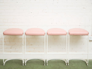 Post Modern Set of Dusty Rose Stools
