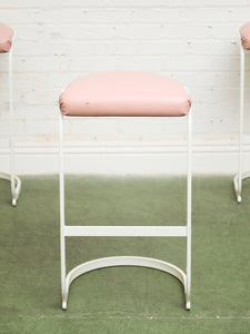 Post Modern Set of Dusty Rose Stools