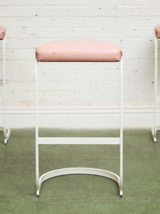 Post Modern Set of Dusty Rose Stools
