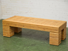 Load image into Gallery viewer, Post Modern Chunky Leg Sculptural Reeded Coffee Table
