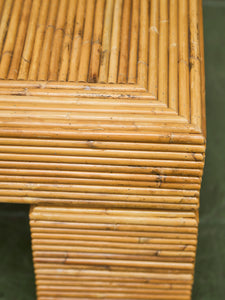 Post Modern Chunky Leg Sculptural Reeded Coffee Table