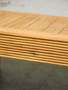 Post Modern Chunky Leg Sculptural Reeded Coffee Table
