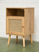 Load image into Gallery viewer, Single Blonde Rattan Front Nightstand
