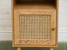Load image into Gallery viewer, Single Blonde Rattan Front Nightstand
