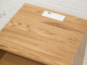 Single Blonde Rattan Front Nightstand