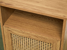 Load image into Gallery viewer, Single Blonde Rattan Front Nightstand
